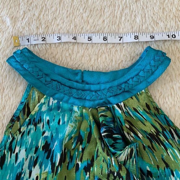New Directions green and blue flowy blouse size medium - Picture 10 of 16